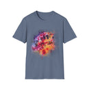 Serenade 2:  Vibrant Drip Artistic T-Shirt, Unisex Softstyle Tee, Colorful Streetwear, Graphic Tee, Casual Artwear, Trendy Summer Shirt