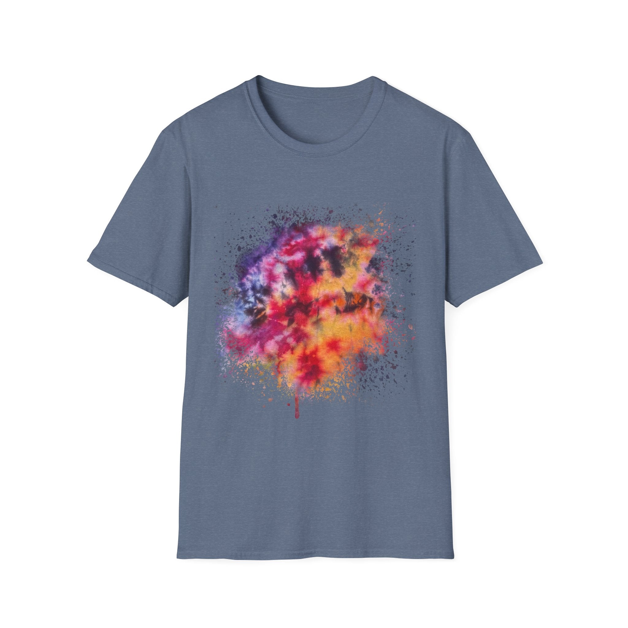Serenade 2:  Vibrant Drip Artistic T-Shirt, Unisex Softstyle Tee, Colorful Streetwear, Graphic Tee, Casual Artwear, Trendy Summer Shirt