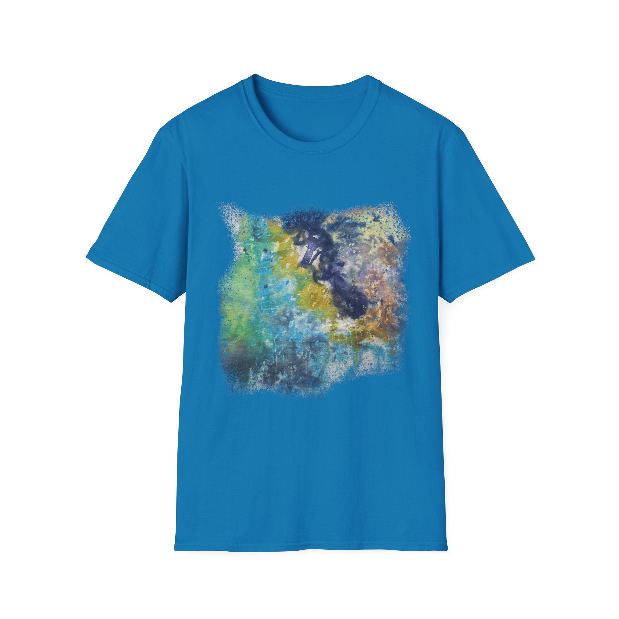 INFLECTION POINT: Monet style Colorful Tie-Dye Unisex Softstyle T-Shirt, Casual Wear, Festival Outfit, Art-Inspired, Everyday Fashion, Gift for Art Lovers
