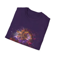 Fantasia 2:  Vibrant Splash Drip Art T-Shirt, Artistic Tee, Unisex Graphic Shirt, Trendy Casual Wear, Unique Gift for Art Lovers