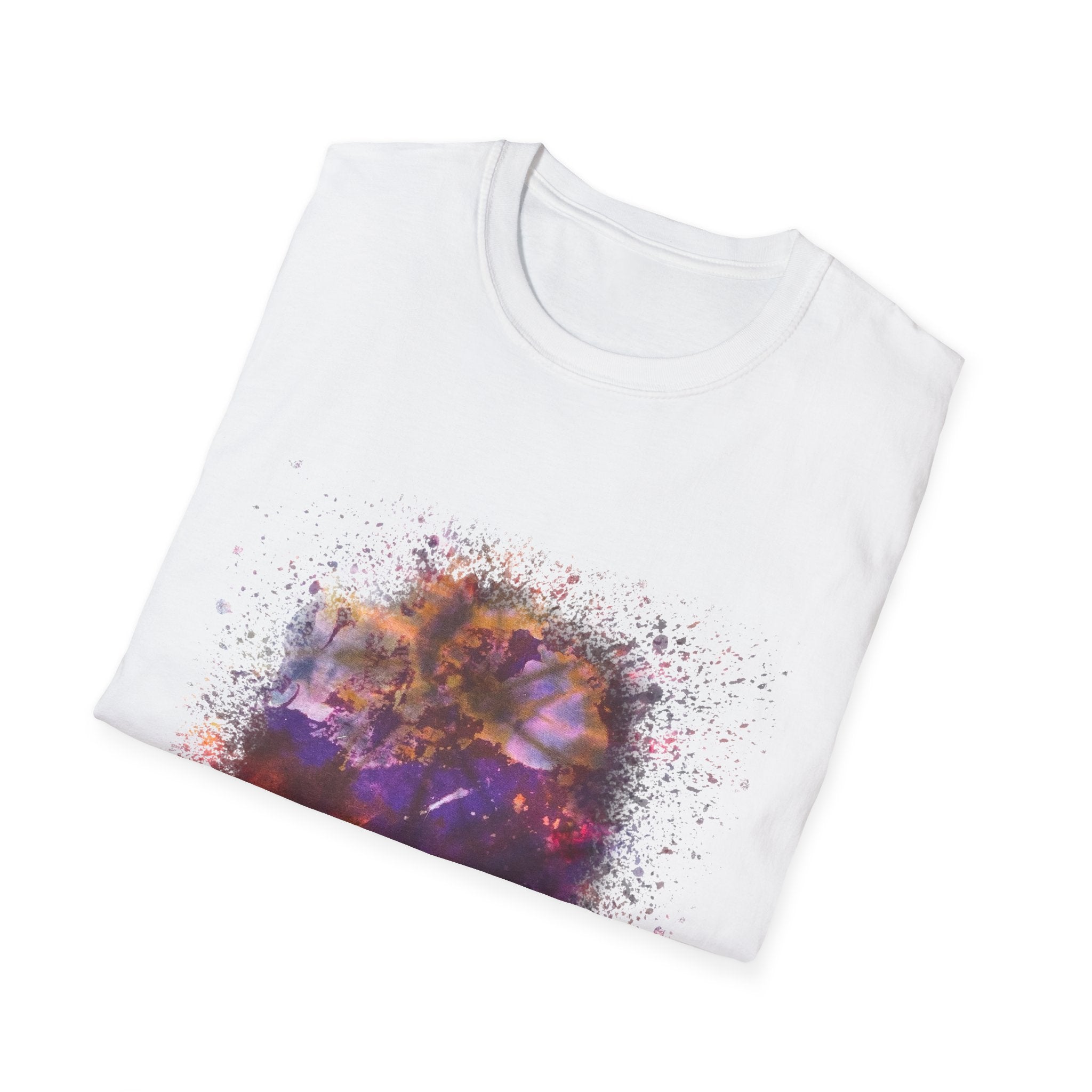 Fantasia 2:  Vibrant Splash Drip Art T-Shirt, Artistic Tee, Unisex Graphic Shirt, Trendy Casual Wear, Unique Gift for Art Lovers