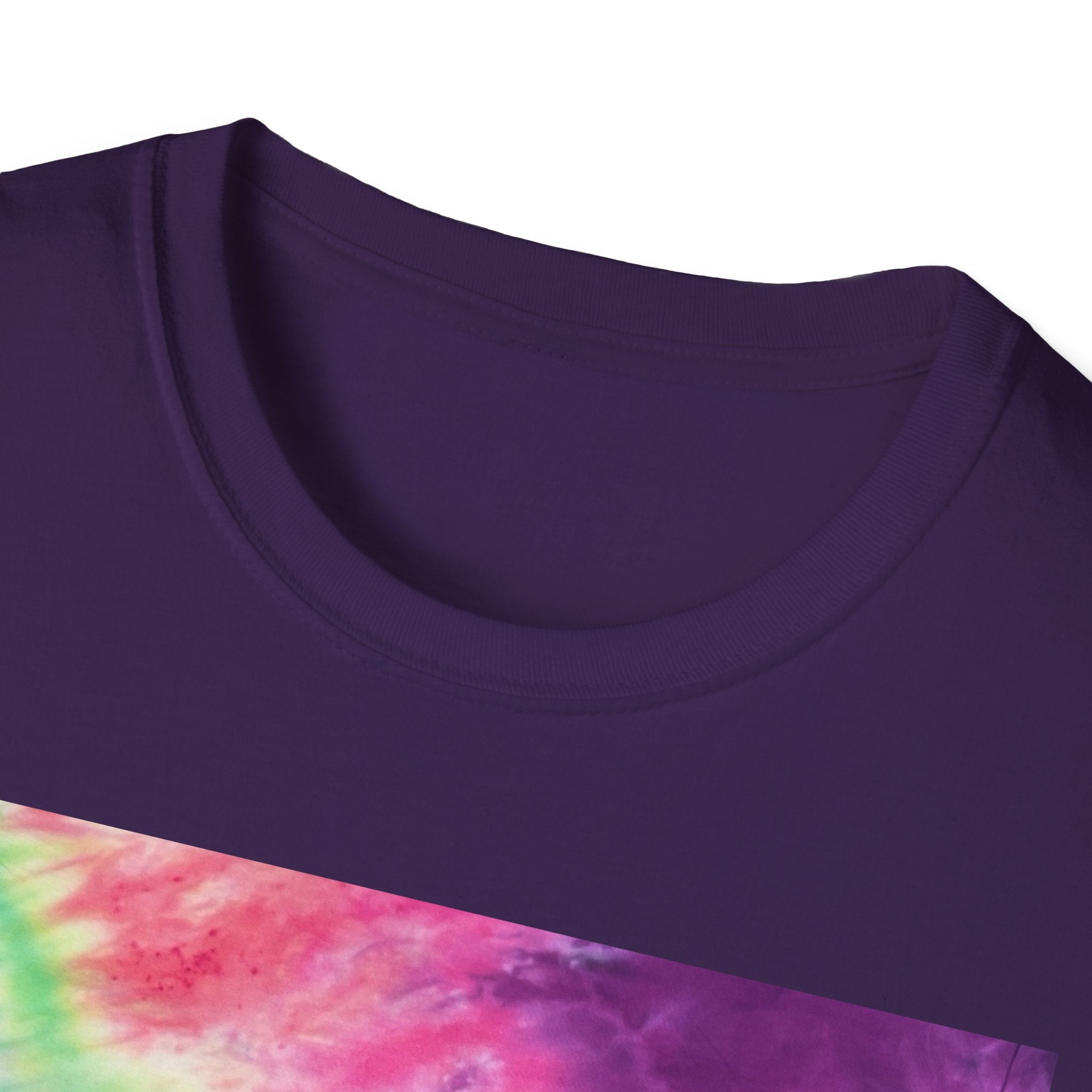 NEON DISCOVERY:  Sky zone, Vibrant Tie-Dye Unisex Softstyle T-Shirt - Trendy Casual Wear, Summer Festivals, Gifts for Friends, Retro Vibe, Unisex Tee
