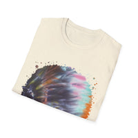 Bravado 2:  Colorful Tie-Dye Unisex Softstyle T-Shirt with Abstract Design, Perfect for Festivals, Casual Outings, Relaxed Days, Summer Vibes, and Gifts
