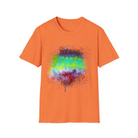 Sidewinder Showdown 2:  Vibrant Artistic Drip T-Shirt, Colorful Graphic Tee, Unisex Rainbow Shirt, Casual Wear, Gift for Art Lovers, Summer Fashion
