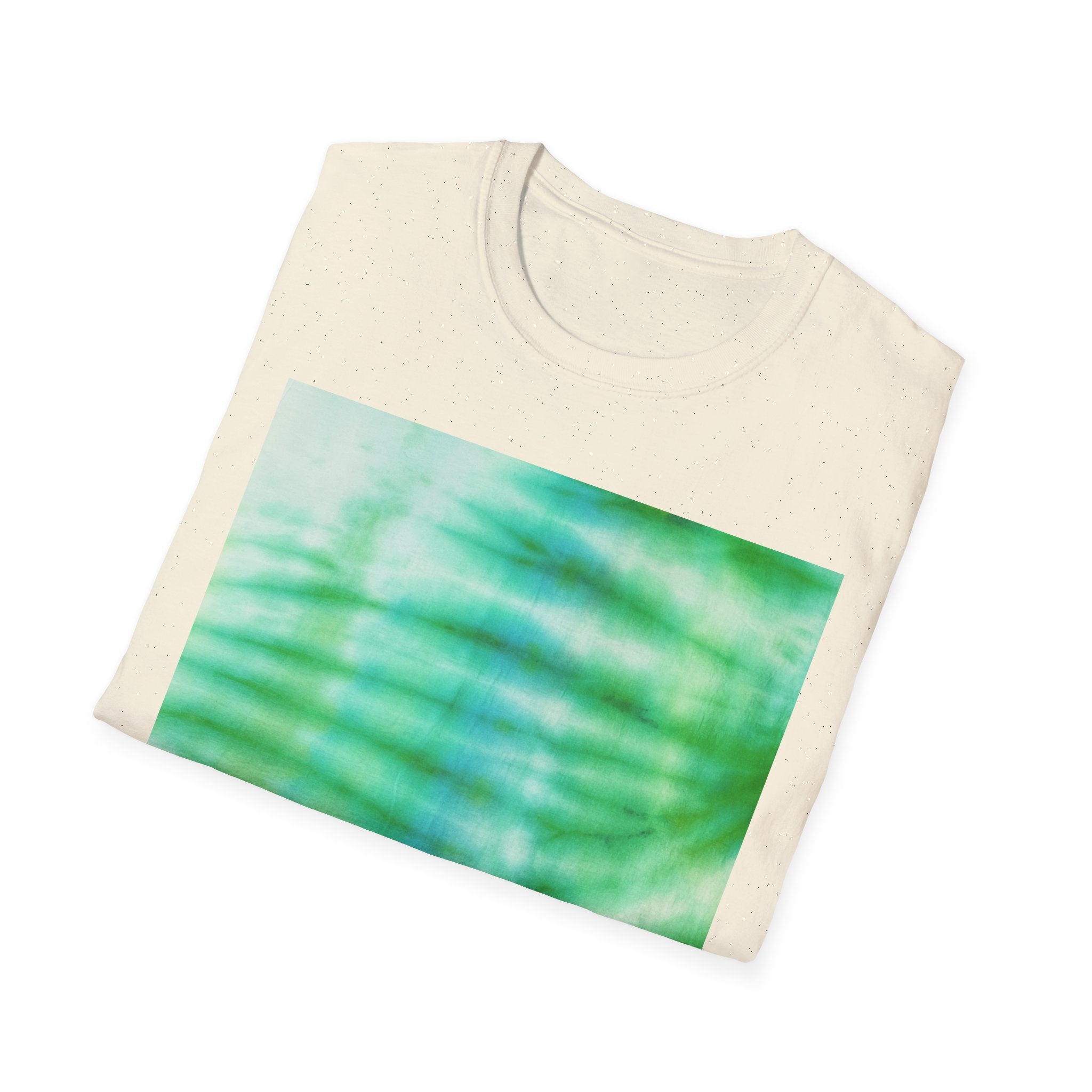 SWAMI: Soft, dreamy sea green/blue Tie-Dye Unisex T-Shirt, Festival Wear, Casual Style, Summer Vibes, Gift for Friends, Eco-Friendly Fashion