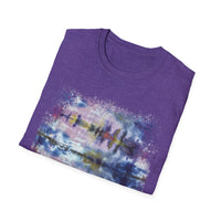 LILAC INFUSION:  Nature inspired Tie-Dye Unisex Softstyle T-Shirt - Boho Chic, Casual Wear, Summer Essential, Festival Outfit, Unique Gift