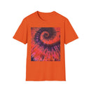 POWER BALL BLISS: Vibrant swirl Tie-Dye Unisex Softstyle T-Shirt, Summer Festival Tee, Bohemian Apparel, Gift for Friends, Unique Graphic Shirt
