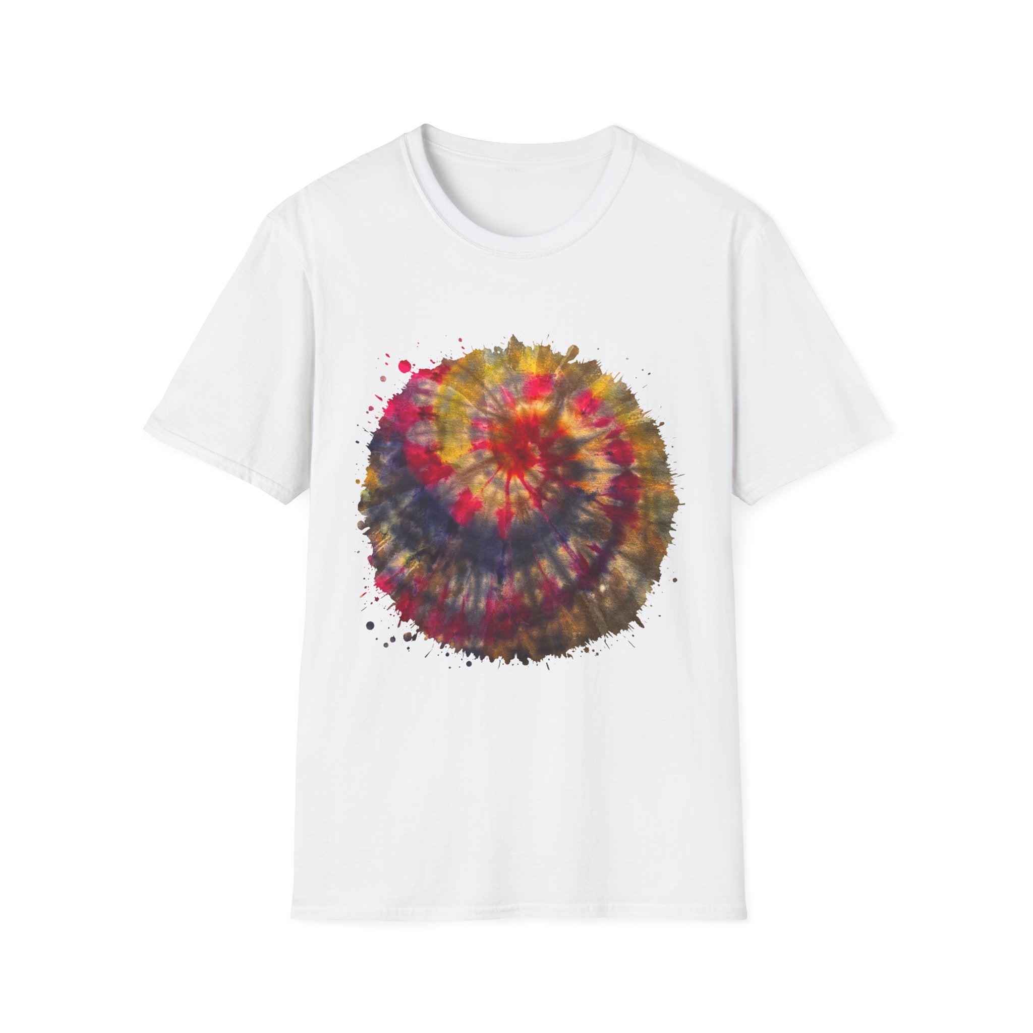 Desert Rose 2:  Vibrant Tie-Dye T-Shirt, Unisex Softstyle Tee, Boho Chic Shirt, Casual Wear, Perfect for Summer Festivals, Gift for Friends
