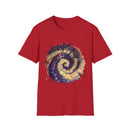 Scarlet Saga 2:  Spiral Tie-Dye Unisex Softstyle T-Shirt | Boho Chic, Casual Wear, Gift for Artists, Summer Fashion, Music Festivals