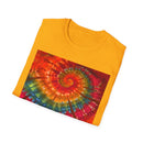 FUCHSIA FRENZY:  Vibrant fuchsia swirl, Tie-Dye T-Shirt, Boho Style Tee, Unisex Summer Shirt, Festival Outfit, Gift for Friends, Casual Wear