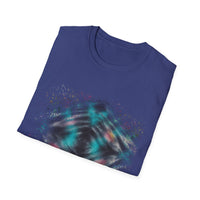 FOCAL POINT:  Kaleidoscope inspired, Colorful Tie-Dye Unisex T-Shirt, Funky Graphic Tee, Casual Summer Wear, Gift for Friends, Vibrant Design, Unique Style