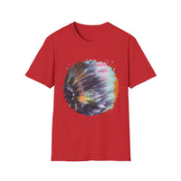 Bravado 2:  Colorful Tie-Dye Unisex Softstyle T-Shirt with Abstract Design, Perfect for Festivals, Casual Outings, Relaxed Days, Summer Vibes, and Gifts