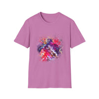 Fifth Dimension 2:  Cool Splash Art Unisex Softstyle T-Shirt, Colorful Tee, Casual Wear, Birthday Gift, Art Lover Shirt, Graphic Tee