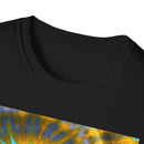 SOLAR PASSION:  Sun inspired tie dye, Boho Spiral Sun T-Shirt - Artistic Graphic Tee for Relaxed Vibes, Festival Wear, Gifts for Creatives, Unisex Tees, Everyday Comfort