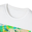 TURQUOISE TREASURE: Tide pool inspired,  Vibrant Tie-Dye T-Shirt, Unisex Softstyle Tee, Casual Summer Wear, Music Festival Attire, Boho Chic Shirt, Unique Gift for Friends