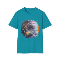 Bravado 2:  Colorful Tie-Dye Unisex Softstyle T-Shirt with Abstract Design, Perfect for Festivals, Casual Outings, Relaxed Days, Summer Vibes, and Gifts