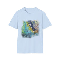 INFLECTION POINT: Monet style Colorful Tie-Dye Unisex Softstyle T-Shirt, Casual Wear, Festival Outfit, Art-Inspired, Everyday Fashion, Gift for Art Lovers