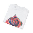 Rainbow Ballad 2: Colorful Snowy edge Tie-Dye Unisex T-Shirt, Bohemian Tee, Festival Wear, Summer Vibes, Casual Fashion, Gift for Her/Him