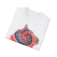 Rainbow Ballad 2: Colorful Snowy edge Tie-Dye Unisex T-Shirt, Bohemian Tee, Festival Wear, Summer Vibes, Casual Fashion, Gift for Her/Him