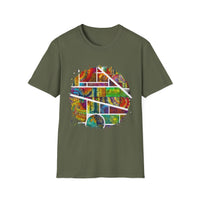 San Mateo Magic 2:  Vibrant Artistic Unisex T-Shirt, Colorful Graphic Tee, Trendy Casual Shirt, Unique Gift for Art Lovers, Summer Essential