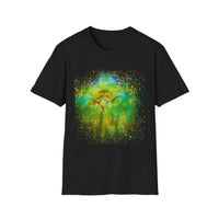 THE CONTRARIAN:  Deep sea vibe, Nature-Inspired Tie-Dye T-Shirt | Unisex Softstyle | Bohemian Vibe | Perfect for Festivals, Casual Wear, Eco-Friendly Living
