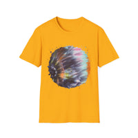 Bravado 2:  Colorful Tie-Dye Unisex Softstyle T-Shirt with Abstract Design, Perfect for Festivals, Casual Outings, Relaxed Days, Summer Vibes, and Gifts