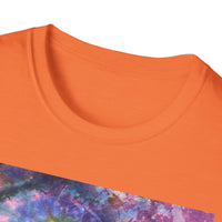 DRAGONFLY DESTINY: Fantasy inspired, Vibrant Tie-Dye T-Shirt, Unisex Softstyle Tee for Festivals, Summer Outings, Birthday Gifts, Casual Wear, Eco-Friendly Fashion