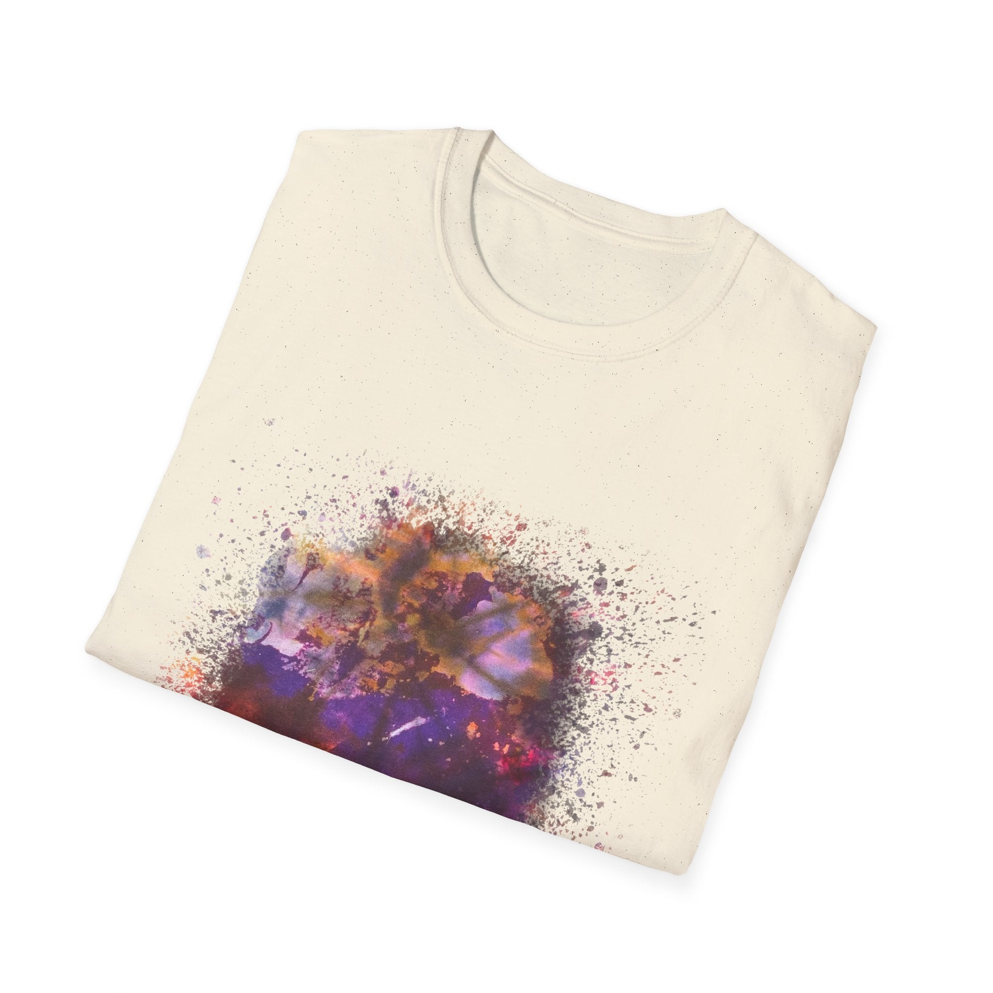 Fantasia 2:  Vibrant Splash Drip Art T-Shirt, Artistic Tee, Unisex Graphic Shirt, Trendy Casual Wear, Unique Gift for Art Lovers