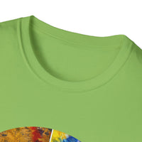 Synchronicity 2:  Colorful Tie-Dye Unisex T-Shirt, Boho Chic Tees, Summer Vibes Shirt, Festival Wear, Gift for Friends, Relaxed Fit Tops