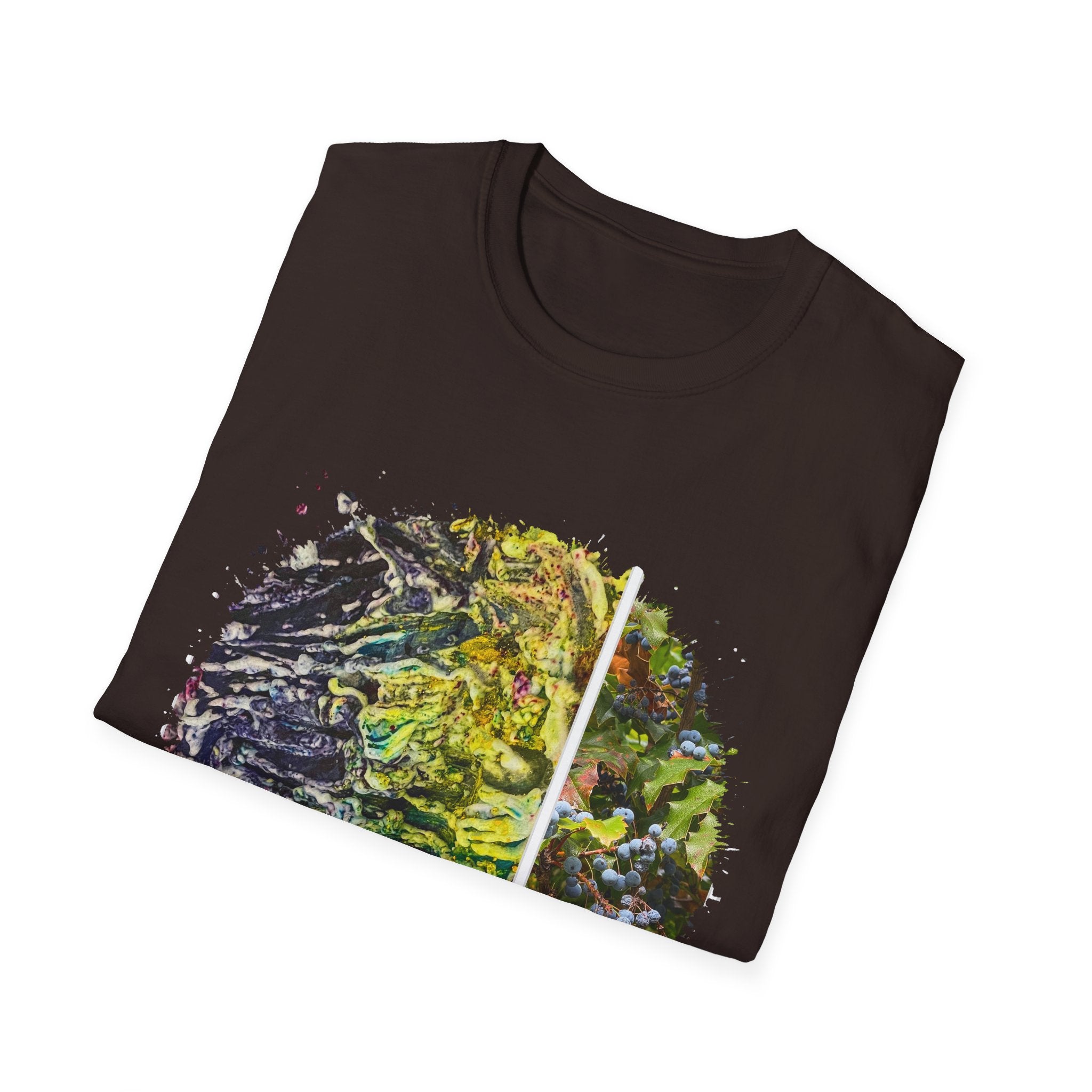 Blueberry Bliss 2:  Nature-Inspired Unisex Softstyle T-Shirt, Graphic Tee, Eco-Friendly Apparel, Earthy Vibe Shirt, Casual Wear, Nature Lover Gift