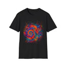 TANGERINE SWIRL: Colorful mini Swirl Unisex Softstyle T-Shirt, Vivid Tie-Dye Tee, Festival Shirt, Bohemian Style Top, Summer Vibes Clothing