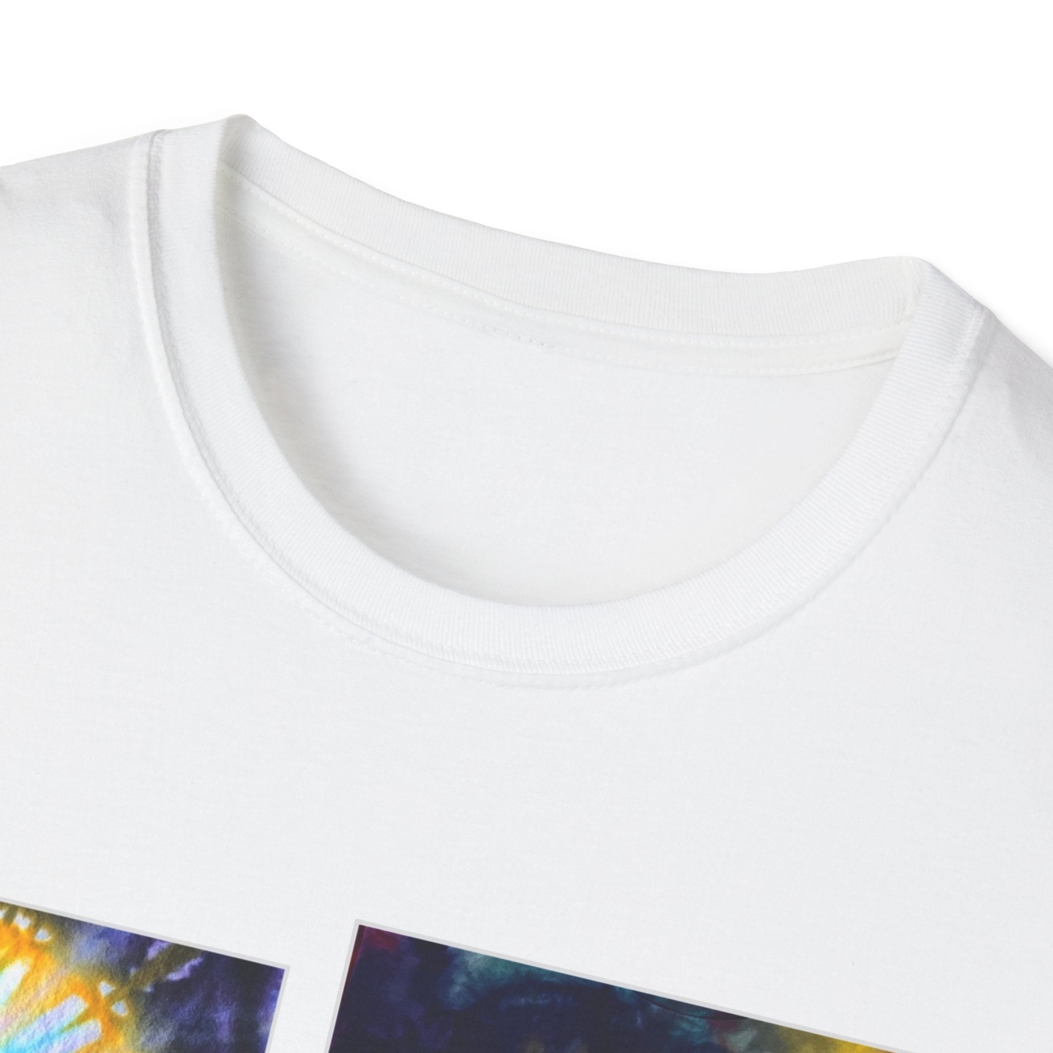 VICTORY: Vibrant Spiral Pattern collage T-Shirt, Unisex Tee for Art Lovers, Boho Chic Fashion, Perfect for Festivals, Gift for Friends