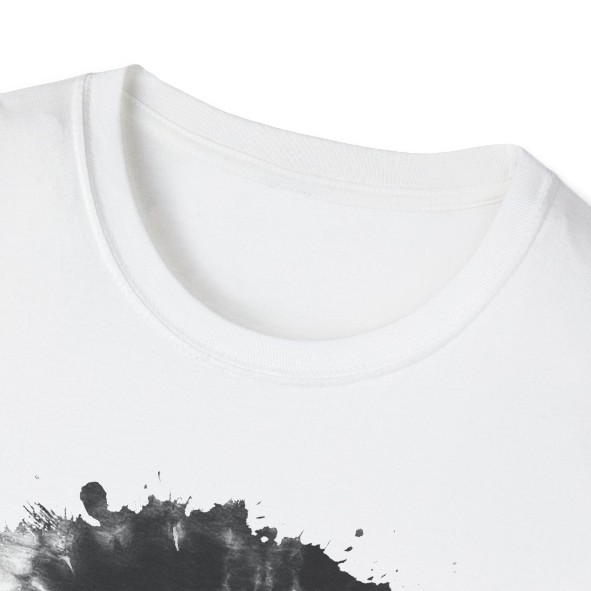 ABYSS: "Down the rabbit hole" vibe, Tie-Dye monochrome Swirl, Unisex Softstyle T-Shirt | Colorful Summer Shirt | Perfect for Festivals, Casual Outings, Gifting, Holidays