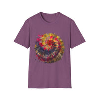 Desert Rose 2:  Vibrant Tie-Dye T-Shirt, Unisex Softstyle Tee, Boho Chic Shirt, Casual Wear, Perfect for Summer Festivals, Gift for Friends