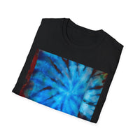BLUE TIDE: Ocean inspired, Colorful swirl Tie-Dye Unisex T-Shirt - Boho-Chic Fashion, Summer Vibes, Gift for Him/Her, Festival Wear, Cozy Everyday Top