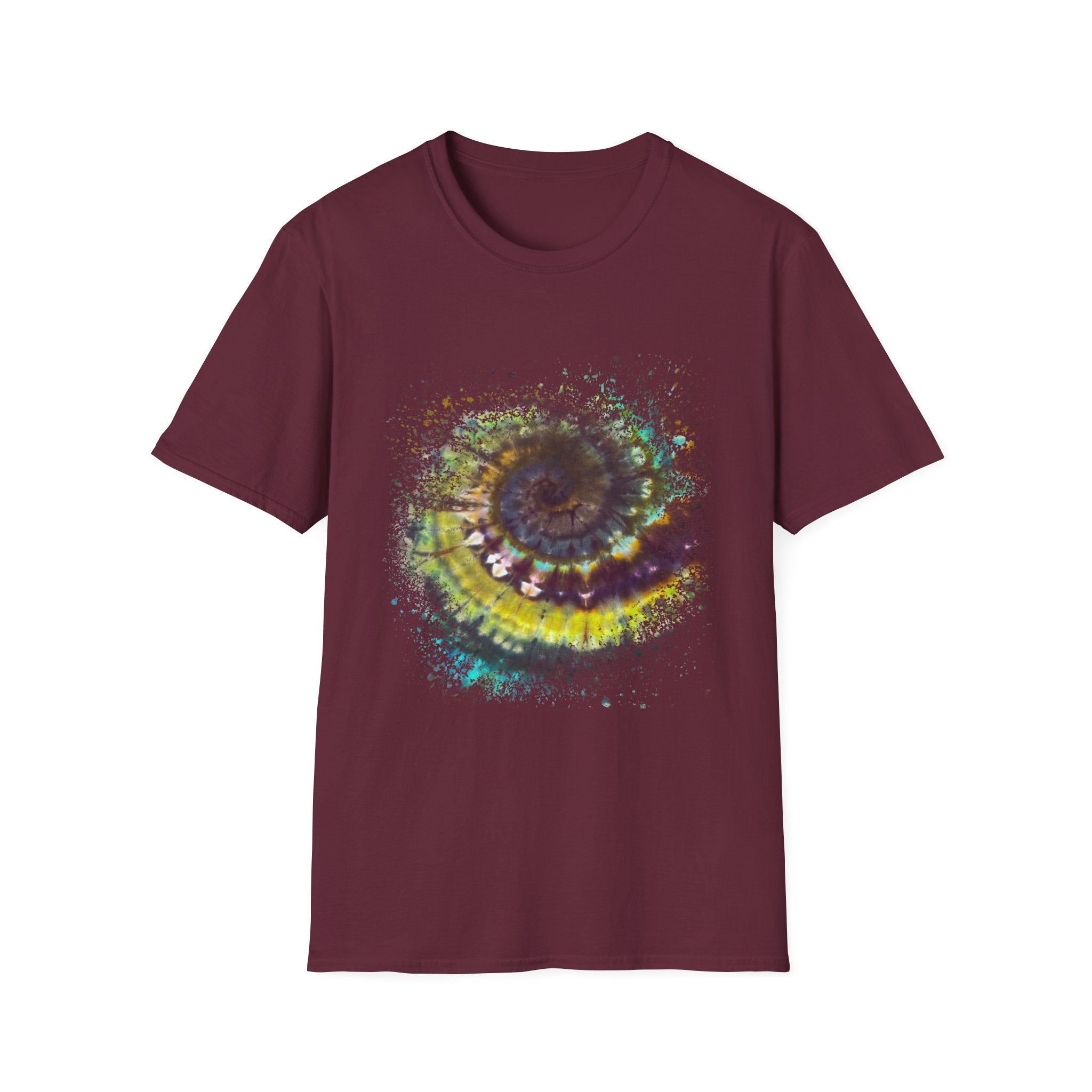 Temptation 2:  Colorful Spiral Art Unisex Softstyle T-Shirt, Casual Wear, Gift for Art Lovers, Eco-Friendly Tee, Summer Fashion