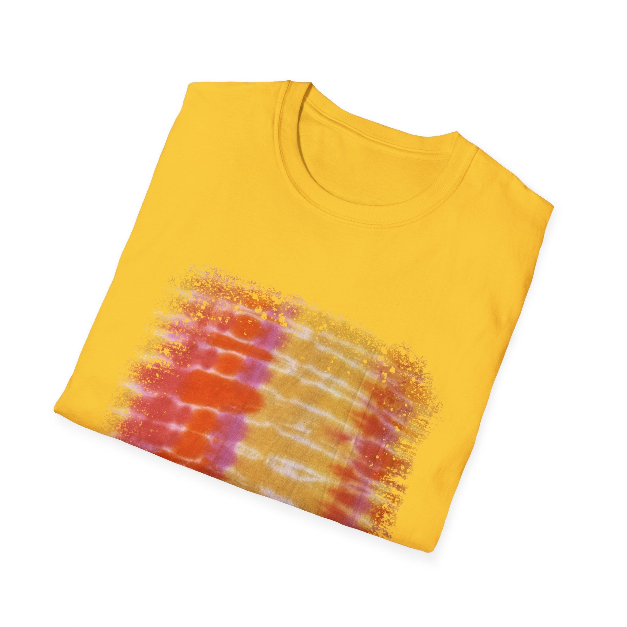 TEQUILA SUNRISE: Horizon inspired, beach vibe Tie-Dye Unisex Softstyle T-Shirt, Casual Wear, Summer Vibes, Festival Outfit, Gift for Friends, Tie Dye Shirt
