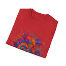 TANGERINE SWIRL: Colorful mini Swirl Unisex Softstyle T-Shirt, Vivid Tie-Dye Tee, Festival Shirt, Bohemian Style Top, Summer Vibes Clothing