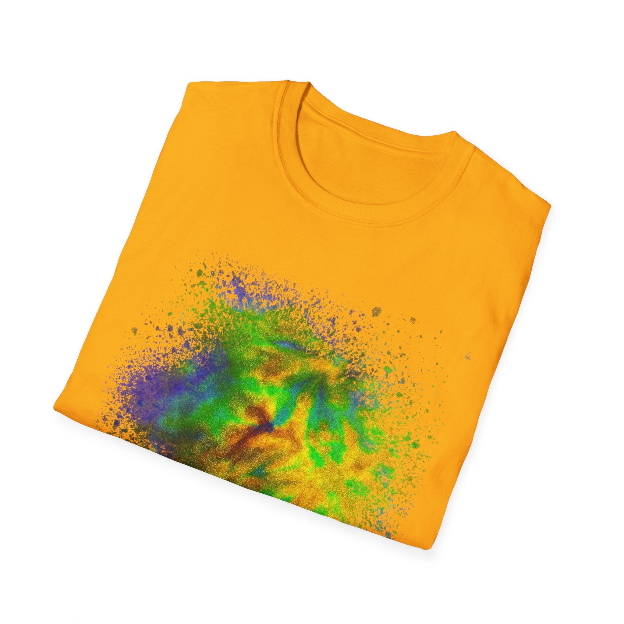 ANEMONE:  Cosmic, vibrant Tie-Dye Unisex Softstyle T-Shirt, Casual Wear, Summer Festival Shirt, Comfortable Everyday Tee, Gift for Friends