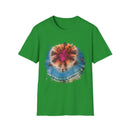 SAND DOLLAR DREAM: Ocean inspired Vibrant Tie-Dye Unisex T-Shirt, Boho Tee, Summer Shirt, Festival Wear, Unique Gift for Music Lovers