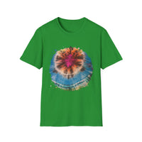 SAND DOLLAR DREAM: Ocean inspired Vibrant Tie-Dye Unisex T-Shirt, Boho Tee, Summer Shirt, Festival Wear, Unique Gift for Music Lovers
