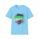 Sidewinder Showdown 2:  Vibrant Artistic Drip T-Shirt, Colorful Graphic Tee, Unisex Rainbow Shirt, Casual Wear, Gift for Art Lovers, Summer Fashion