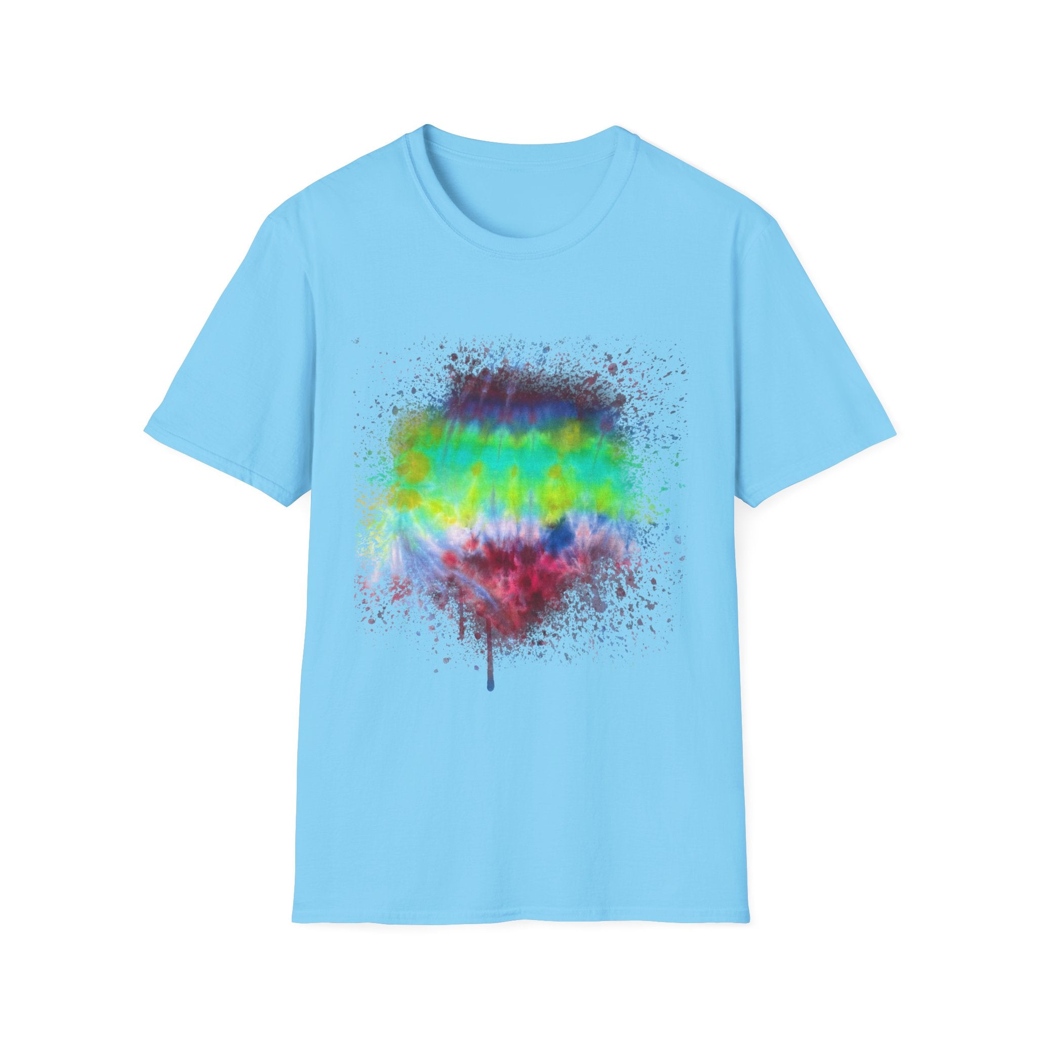 Sidewinder Showdown 2:  Vibrant Artistic Drip T-Shirt, Colorful Graphic Tee, Unisex Rainbow Shirt, Casual Wear, Gift for Art Lovers, Summer Fashion