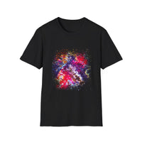 Fifth Dimension 2:  Cool Splash Art Unisex Softstyle T-Shirt, Colorful Tee, Casual Wear, Birthday Gift, Art Lover Shirt, Graphic Tee