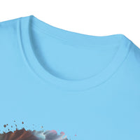 Bravado 2:  Colorful Tie-Dye Unisex Softstyle T-Shirt with Abstract Design, Perfect for Festivals, Casual Outings, Relaxed Days, Summer Vibes, and Gifts