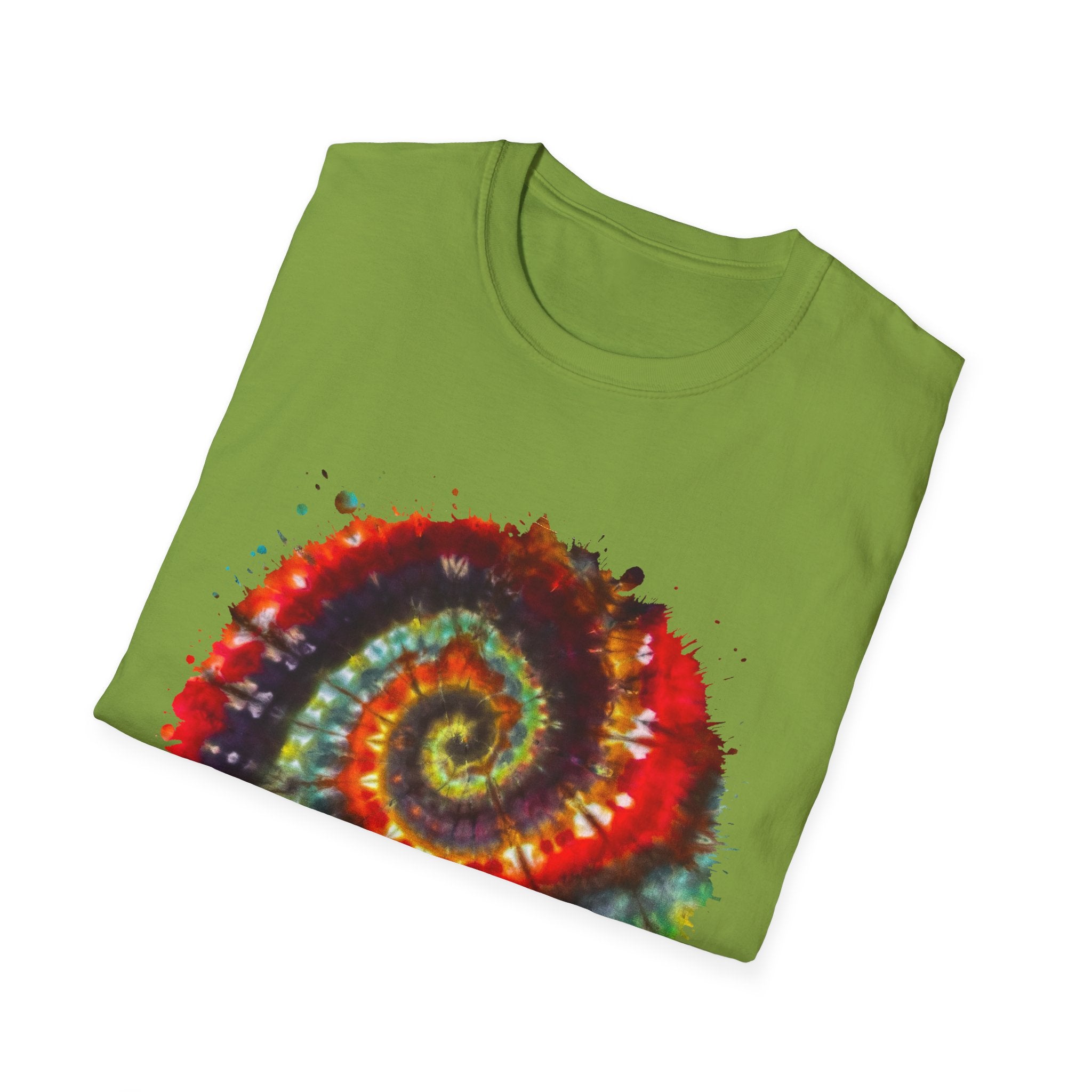 Chartreuse Legend 2:  Colorful Tie-Dye Unisex Softstyle T-Shirt | Music Festival Wear, Casual Summer Shirt, Boho Style Tee, Gift for Him/Her, Vibrant Spiral [...]