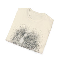 GRAVITY:  Gritty, edgy, Monochrome Tie-Dye Unisex T-Shirt, Casual Everyday Wear, Gift for Friends, Trendy Summer Fashion, Unique Art Apparel