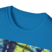 ALLIGATOR ALLEY: Reptile inspired, Vibrant Tie-Dye Unisex T-Shirt, Boho Style Tee, Summer Outfit, Festival Wear, Gift for Her, Unique Graphic Shirt