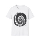 ABYSS: "Down the rabbit hole" vibe, Tie-Dye monochrome Swirl, Unisex Softstyle T-Shirt | Colorful Summer Shirt | Perfect for Festivals, Casual Outings, Gifting, Holidays