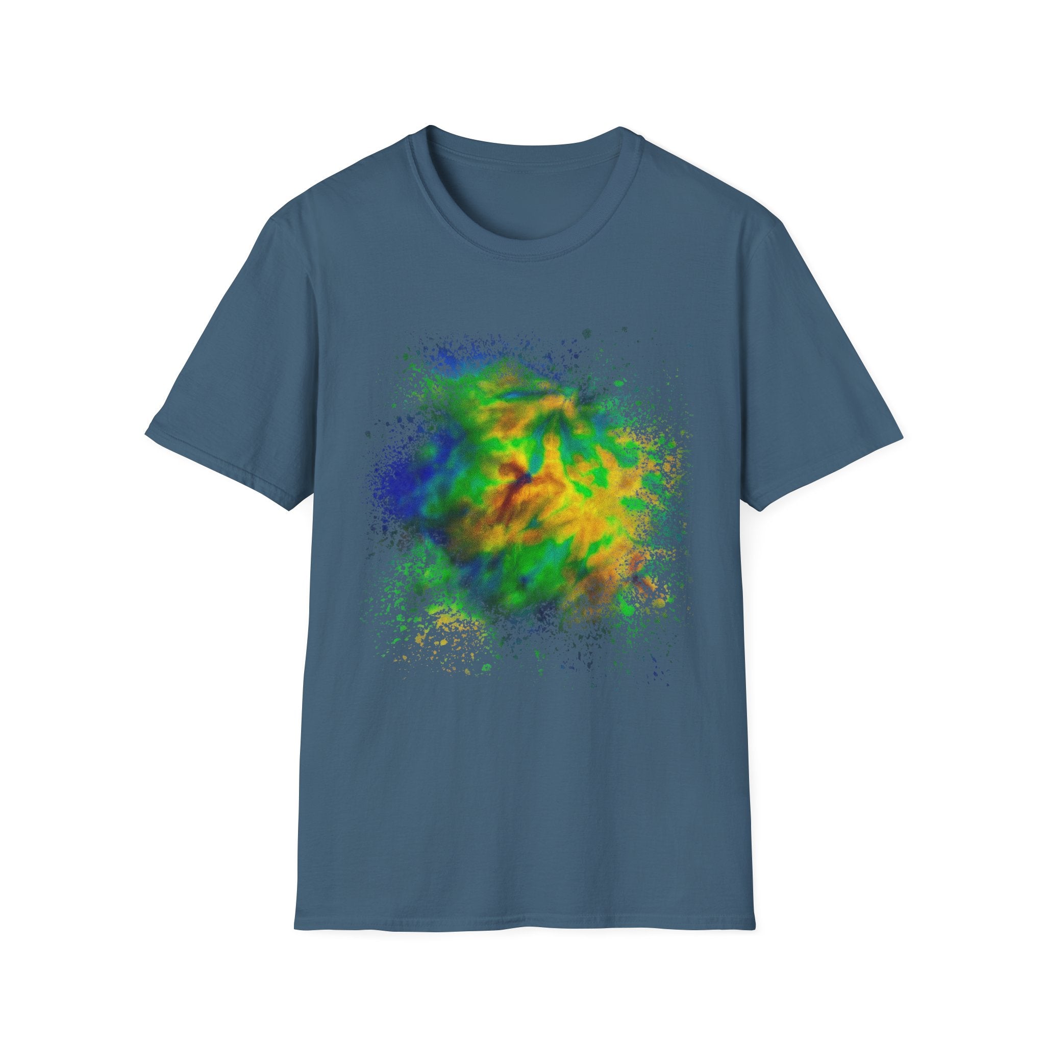 ANEMONE:  Cosmic, vibrant Tie-Dye Unisex Softstyle T-Shirt, Casual Wear, Summer Festival Shirt, Comfortable Everyday Tee, Gift for Friends